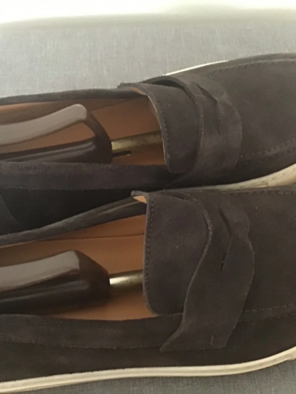 Brook brothers chocolate suede boat shoes loafers size 11